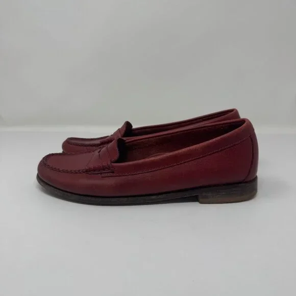 Bass Weejuns Ziggy II Red Leather US 8.5 - Picture 2 of 9